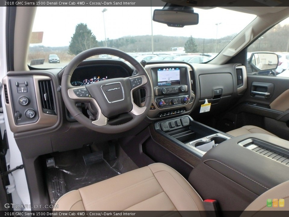 Cocoa/­Dark Sand Interior Front Seat for the 2018 GMC Sierra 1500 Denali Crew Cab 4WD #124329122