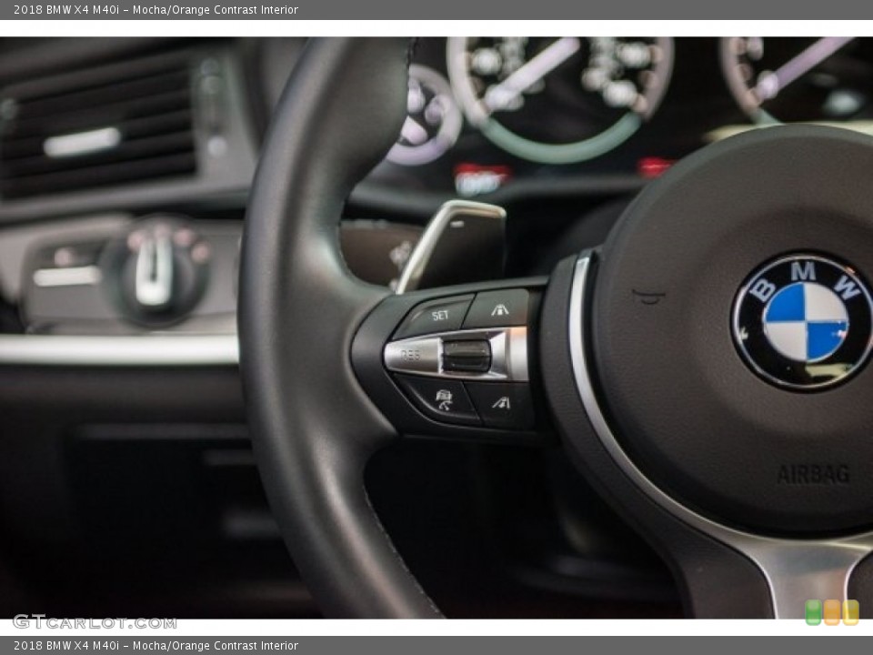 Mocha/Orange Contrast Interior Controls for the 2018 BMW X4 M40i #124330812
