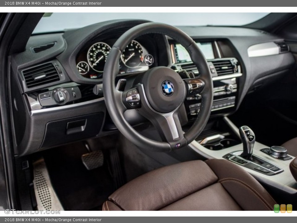Mocha/Orange Contrast Interior Dashboard for the 2018 BMW X4 M40i #124330851