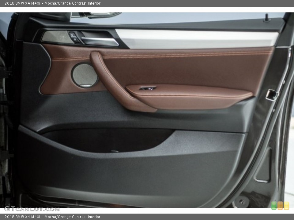 Mocha/Orange Contrast Interior Door Panel for the 2018 BMW X4 M40i #124330956