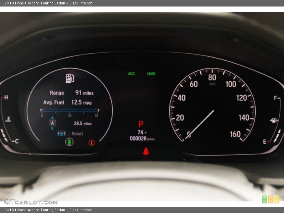 Black Interior Gauges for the 2018 Honda Accord Touring Sedan #124336272
