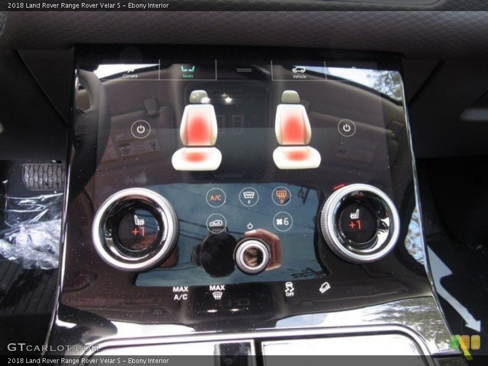 Ebony Interior Controls for the 2018 Land Rover Range Rover Velar S #124340955