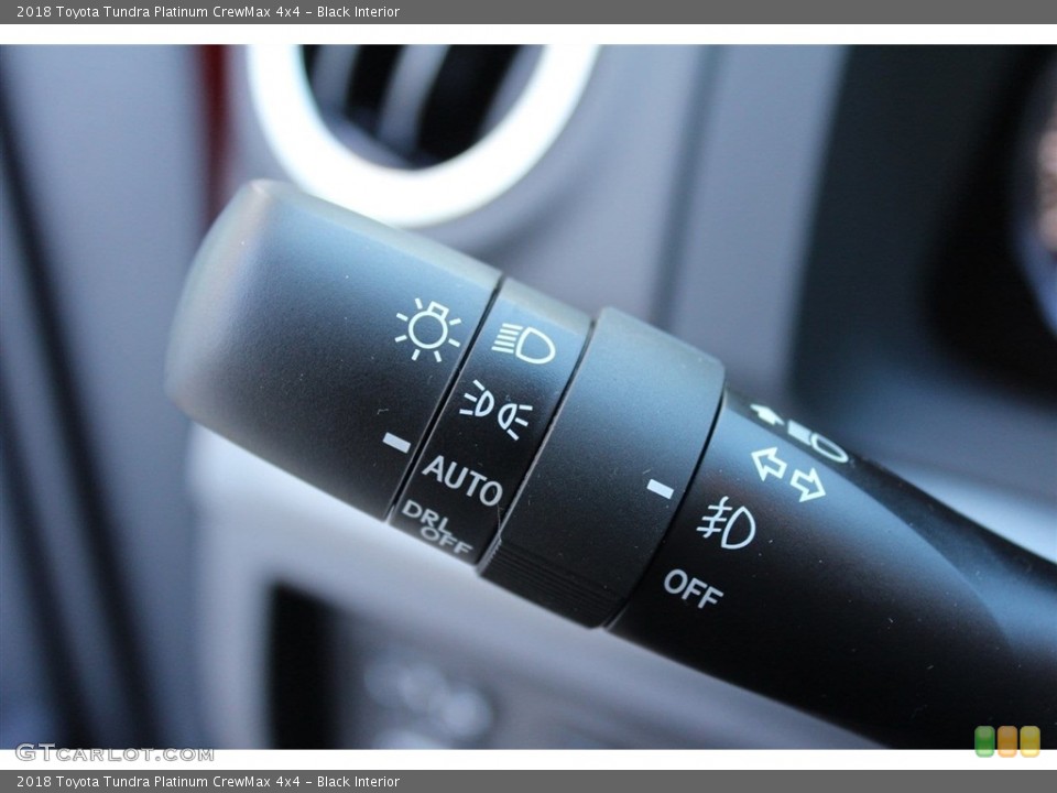 Black Interior Controls for the 2018 Toyota Tundra Platinum CrewMax 4x4 #124349810
