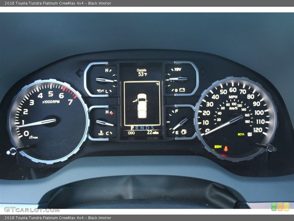 Black Interior Gauges for the 2018 Toyota Tundra Platinum CrewMax 4x4 #124350002