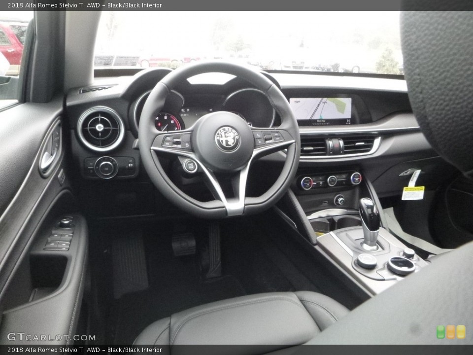 Black/Black Interior Dashboard for the 2018 Alfa Romeo Stelvio Ti AWD #124354102