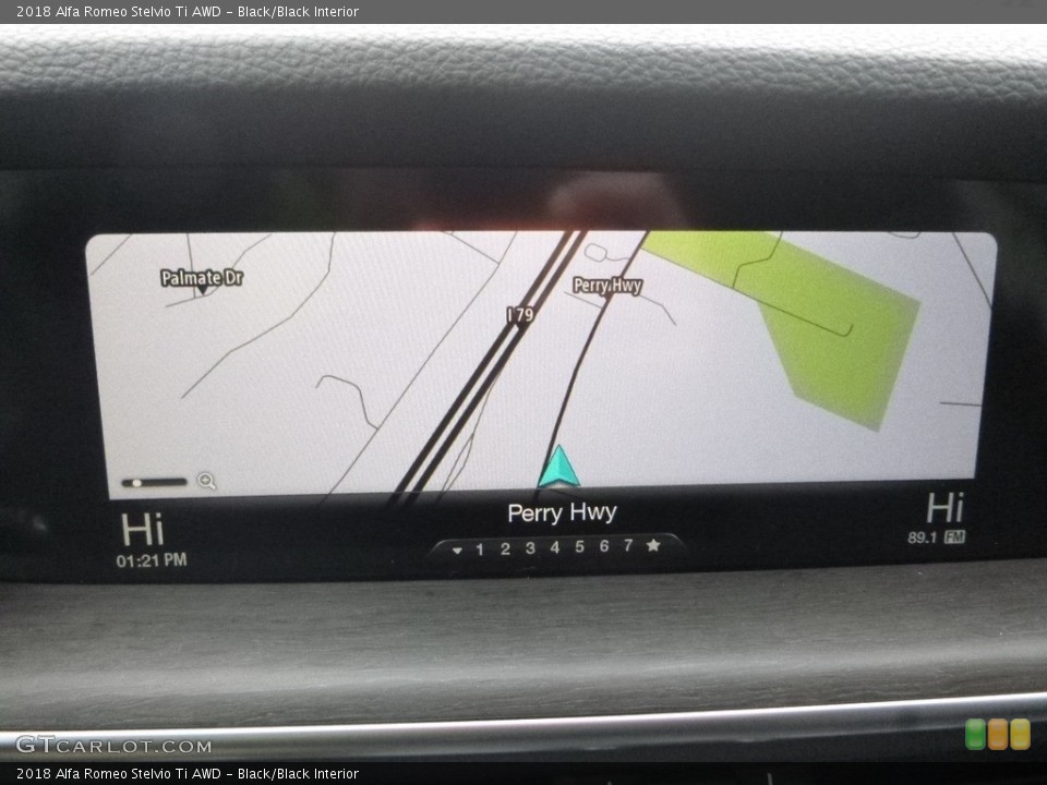 Black/Black Interior Navigation for the 2018 Alfa Romeo Stelvio Ti AWD #124354228