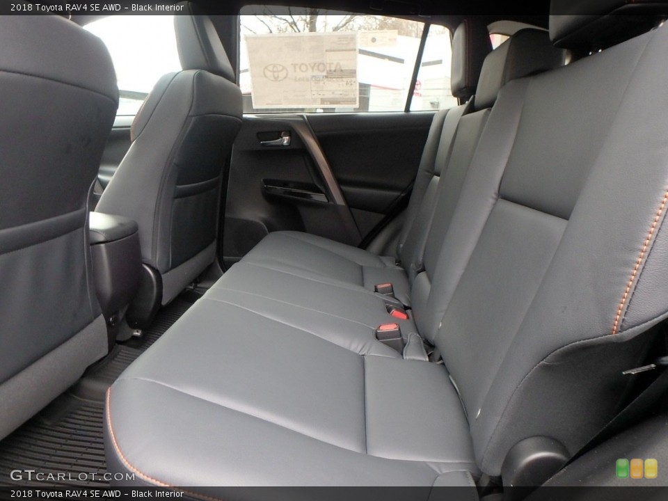 Black Interior Rear Seat for the 2018 Toyota RAV4 SE AWD #124356751