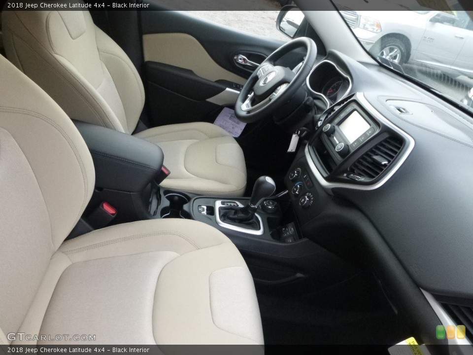 Black Interior Front Seat for the 2018 Jeep Cherokee Latitude 4x4 #124359361