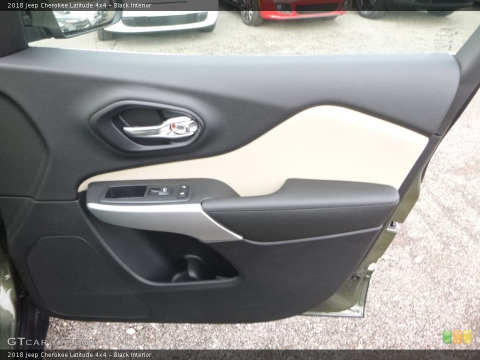 Black Interior Door Panel for the 2018 Jeep Cherokee Latitude 4x4 #124359439