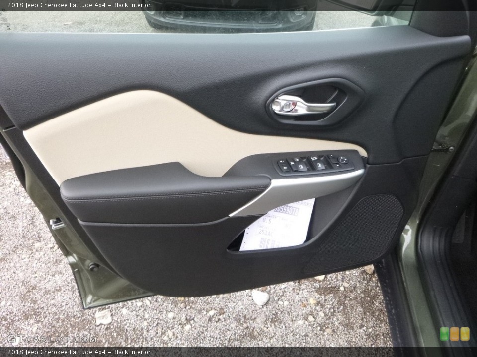 Black Interior Door Panel for the 2018 Jeep Cherokee Latitude 4x4 #124359487