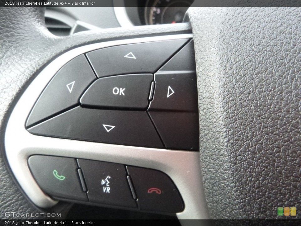 Black Interior Controls for the 2018 Jeep Cherokee Latitude 4x4 #124359655