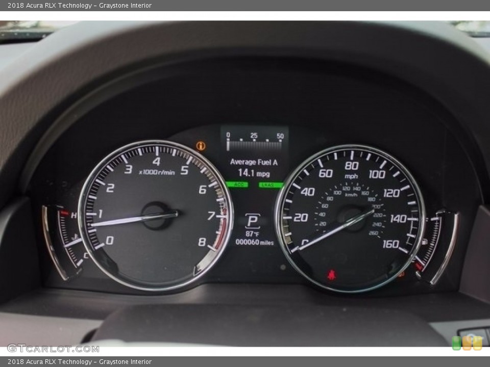Graystone Interior Gauges for the 2018 Acura RLX Technology #124363530