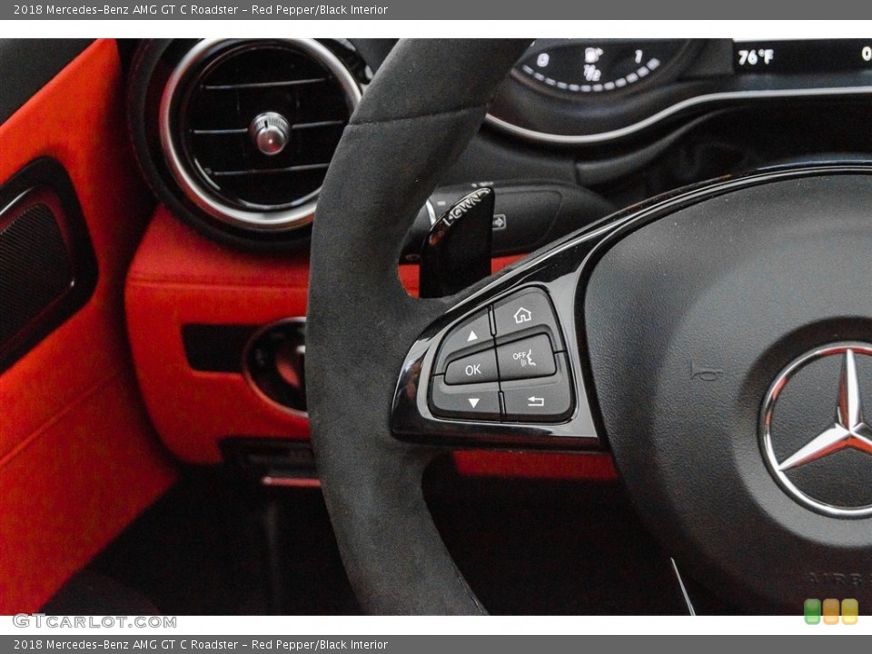 Red Pepper/Black Interior Controls for the 2018 Mercedes-Benz AMG GT C Roadster #124369863