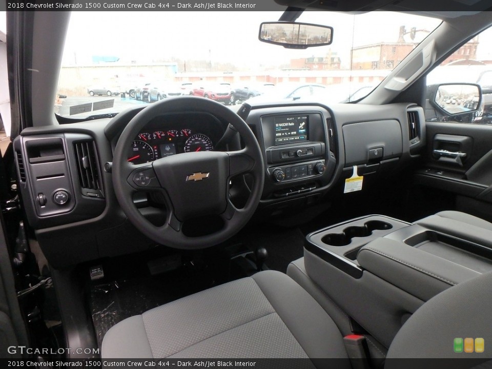 Dark Ash/Jet Black Interior Photo for the 2018 Chevrolet Silverado 1500 Custom Crew Cab 4x4 #124372323