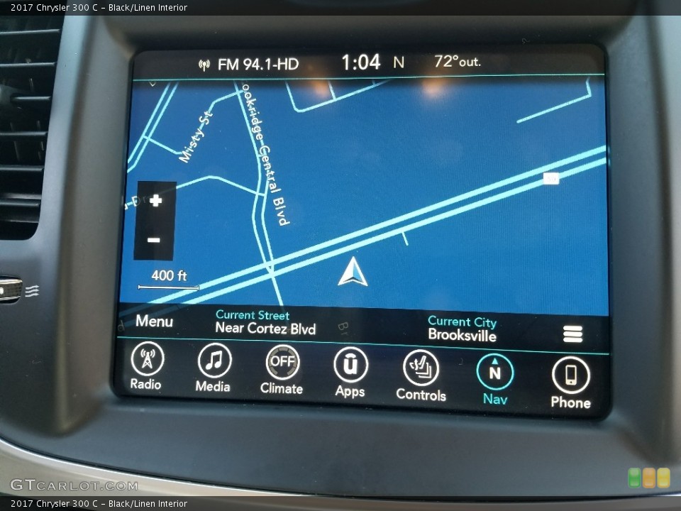 Black/Linen Interior Navigation for the 2017 Chrysler 300 C #124377438