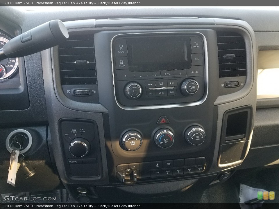 Black/Diesel Gray Interior Controls for the 2018 Ram 2500 Tradesman Regular Cab 4x4 Utility #124385038