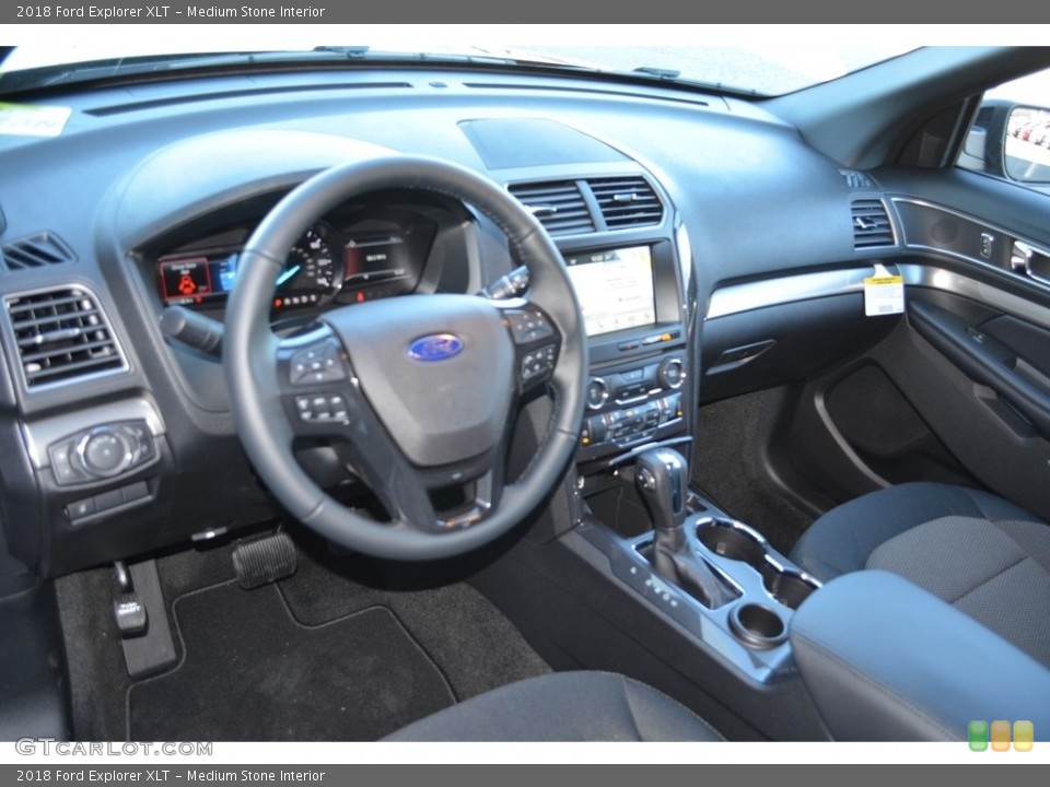 Medium Stone Interior Dashboard for the 2018 Ford Explorer XLT #124386142