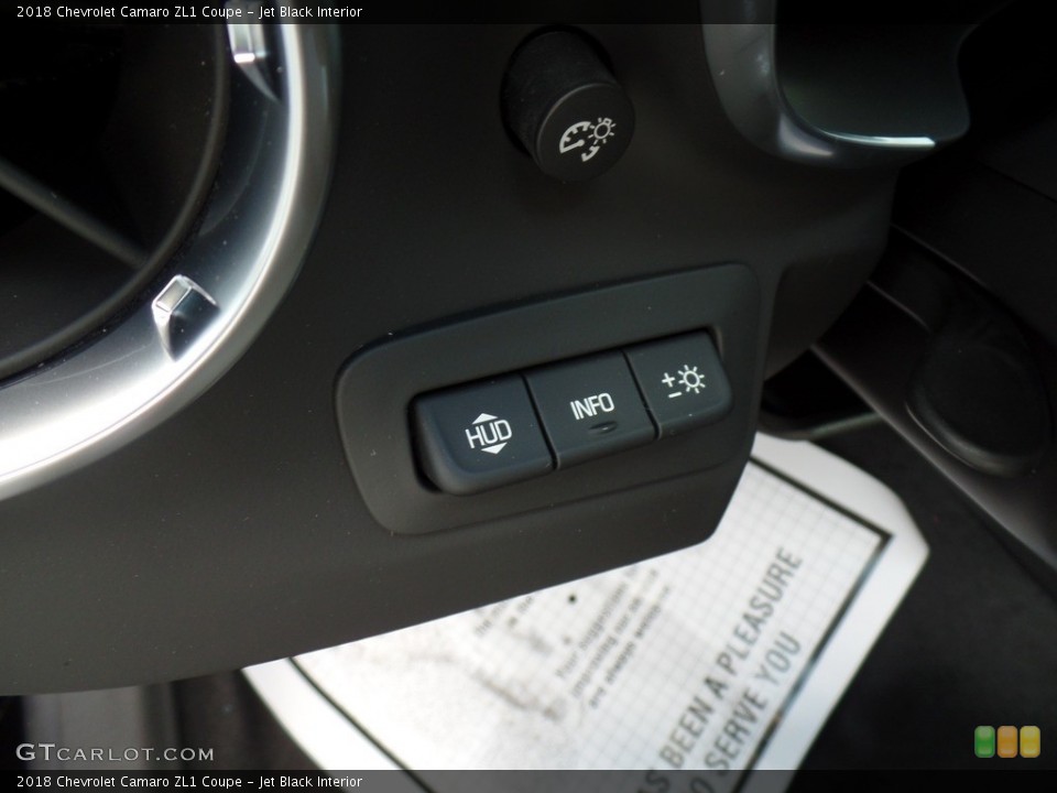 Jet Black Interior Controls for the 2018 Chevrolet Camaro ZL1 Coupe #124398112