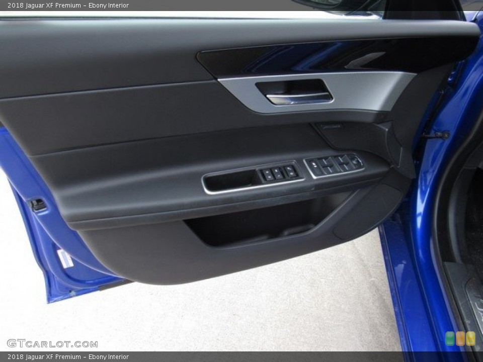 Ebony Interior Door Panel for the 2018 Jaguar XF Premium #124405253
