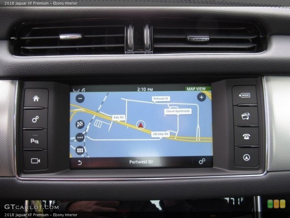 Ebony Interior Navigation for the 2018 Jaguar XF Premium #124405262