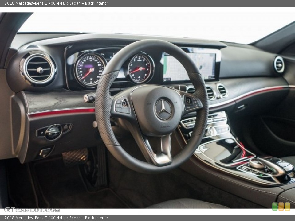 Black Interior Steering Wheel for the 2018 Mercedes-Benz E 400 4Matic Sedan #124407137