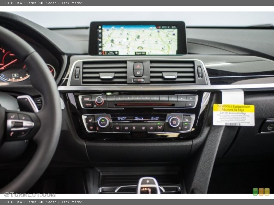 Black Interior Controls for the 2018 BMW 3 Series 340i Sedan #124408909