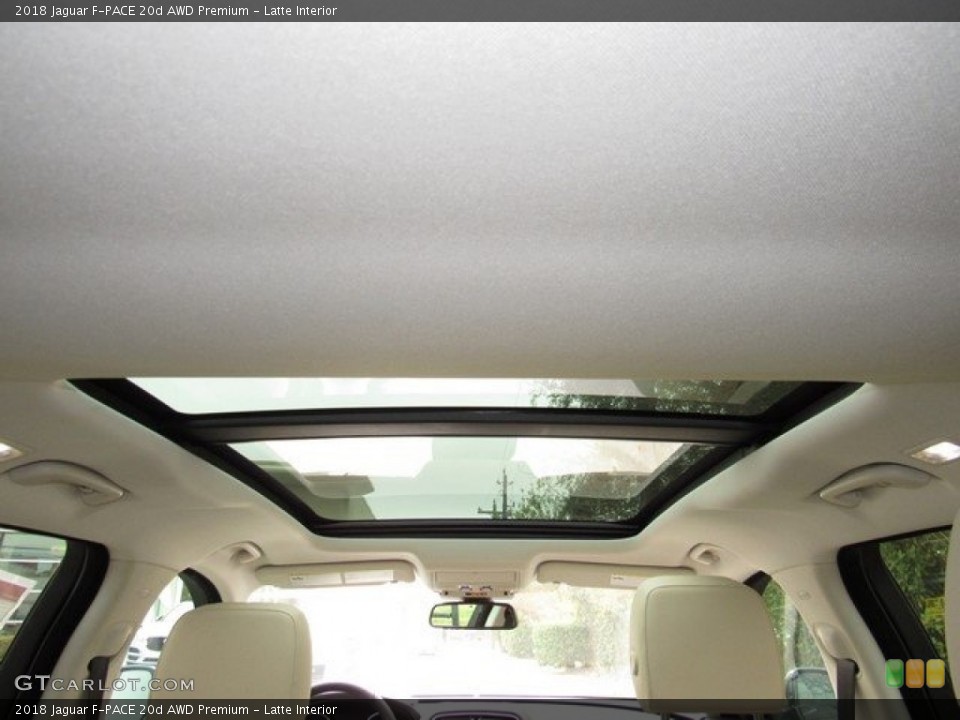 Latte Interior Sunroof for the 2018 Jaguar F-PACE 20d AWD Premium #124410722