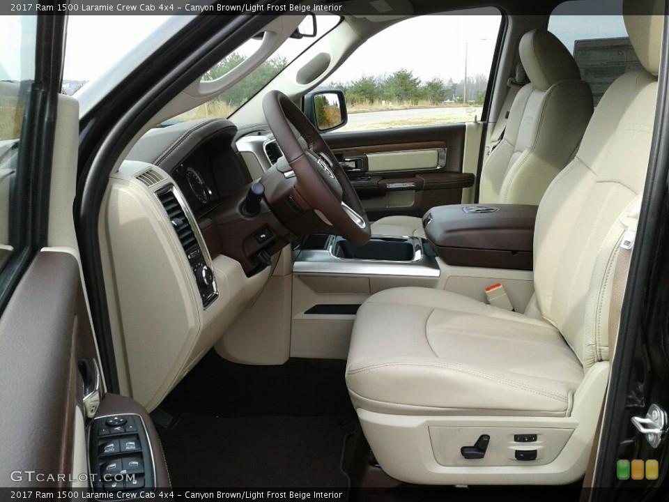 Canyon Brown/Light Frost Beige Interior Photo for the 2017 Ram 1500 Laramie Crew Cab 4x4 #124425508