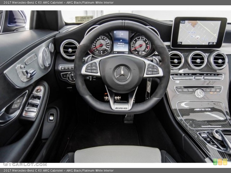 AMG Black/Platinum White Interior Dashboard for the 2017 Mercedes-Benz C 63 AMG Cabriolet #124432516