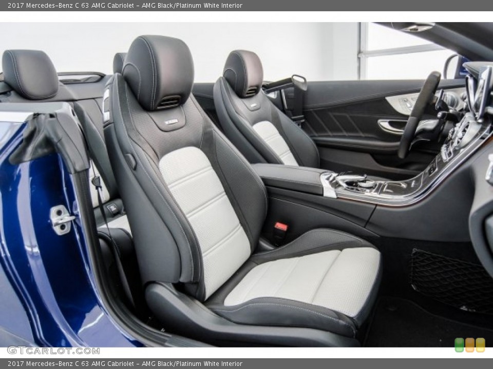 AMG Black/Platinum White Interior Photo for the 2017 Mercedes-Benz C 63 AMG Cabriolet #124432558