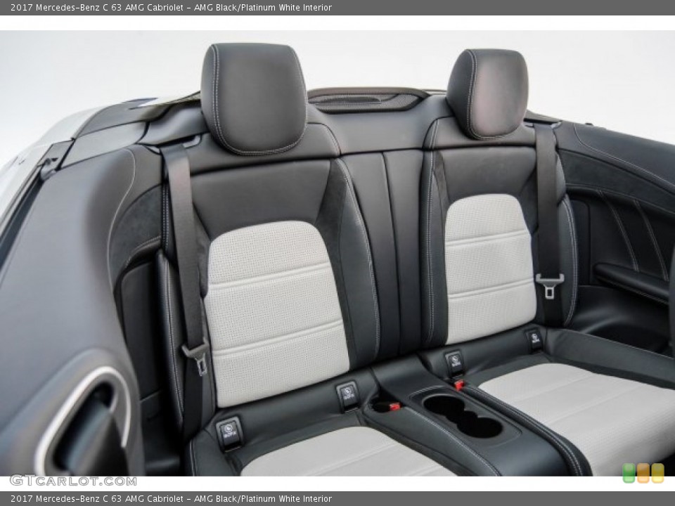 AMG Black/Platinum White Interior Rear Seat for the 2017 Mercedes-Benz C 63 AMG Cabriolet #124432672