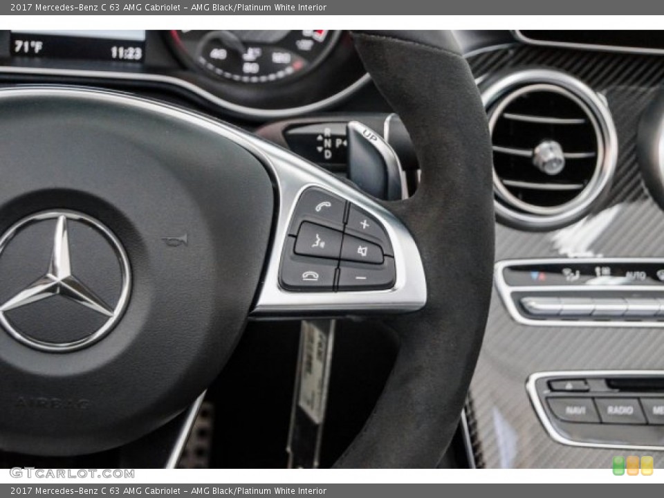 AMG Black/Platinum White Interior Controls for the 2017 Mercedes-Benz C 63 AMG Cabriolet #124432729