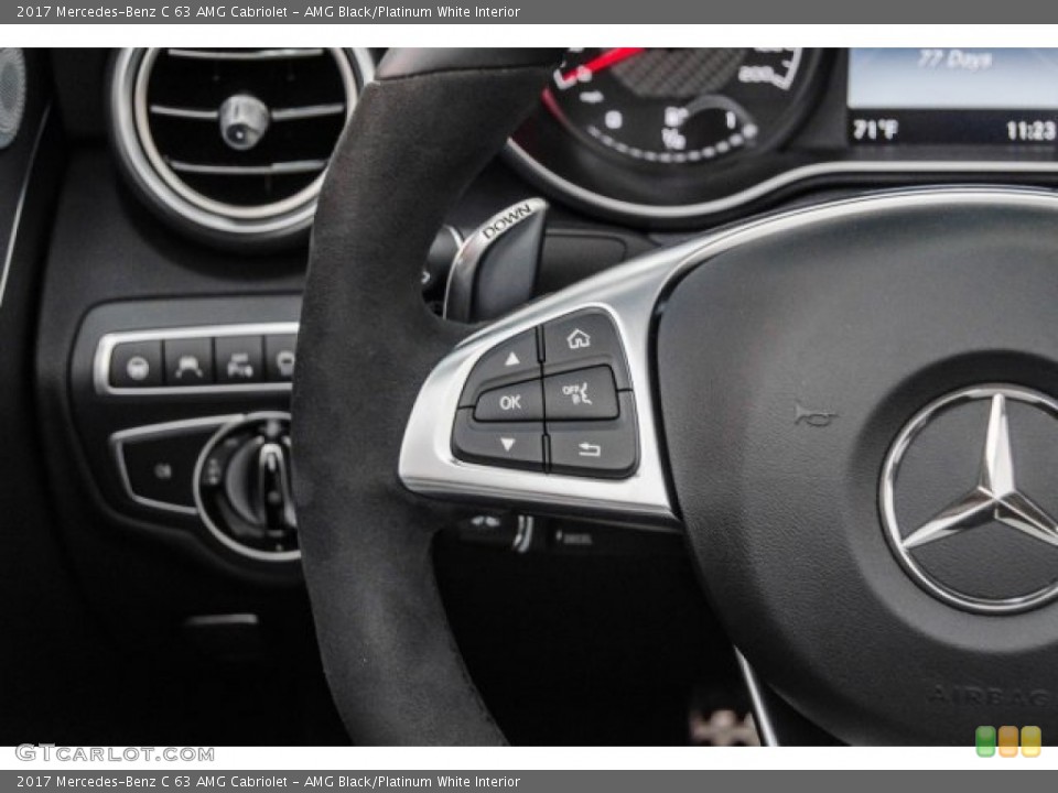 AMG Black/Platinum White Interior Controls for the 2017 Mercedes-Benz C 63 AMG Cabriolet #124432750