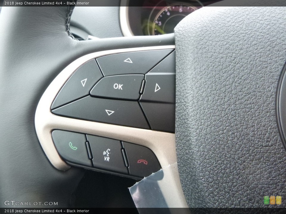 Black Interior Controls for the 2018 Jeep Cherokee Limited 4x4 #124438135