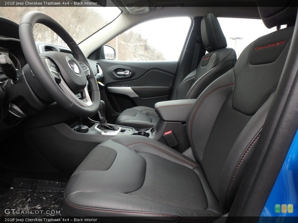 Black Interior Front Seat for the 2018 Jeep Cherokee Trailhawk 4x4 #124441506