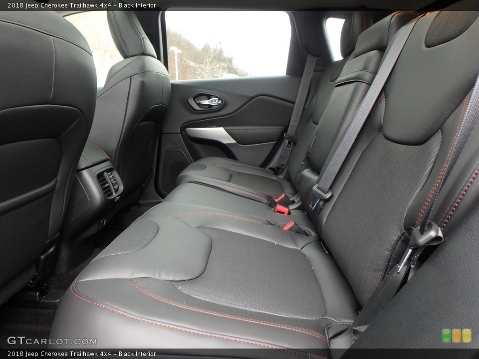 Black Interior Rear Seat for the 2018 Jeep Cherokee Trailhawk 4x4 #124441538