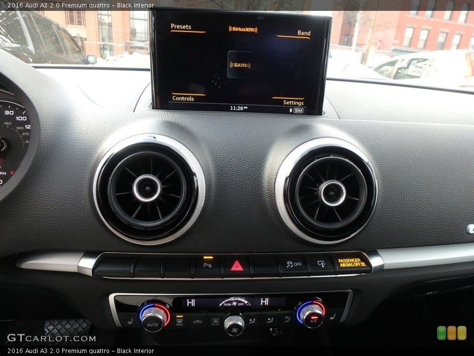 Black Interior Controls for the 2016 Audi A3 2.0 Premium quattro #124444166