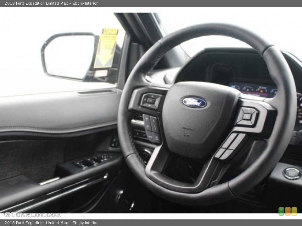 Ebony Interior Steering Wheel for the 2018 Ford Expedition Limited Max #124450334