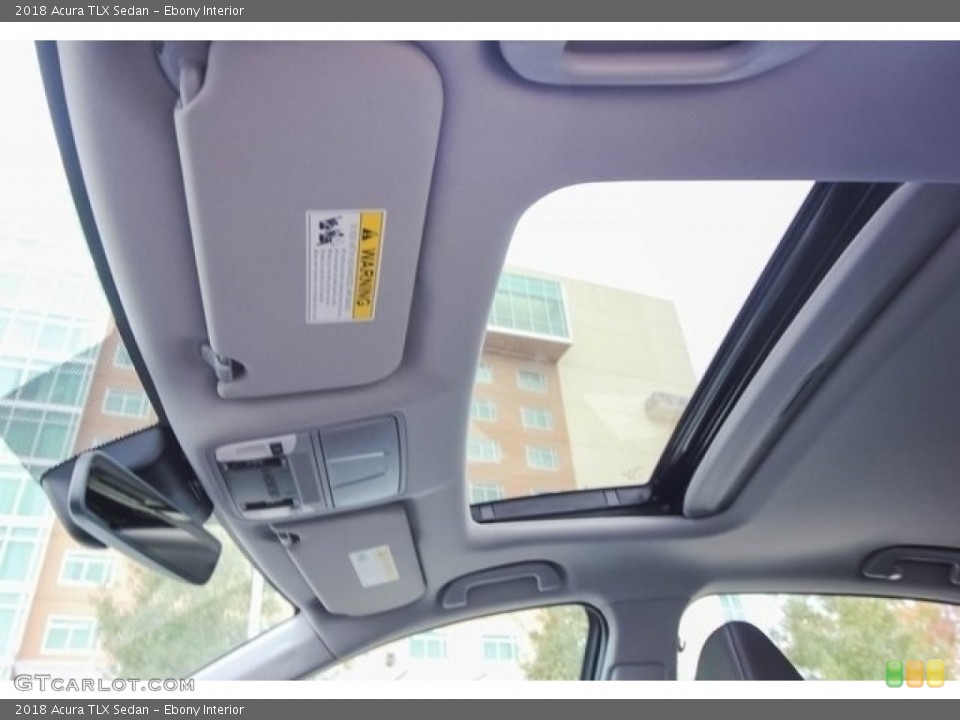 Ebony Interior Sunroof for the 2018 Acura TLX Sedan #124451891