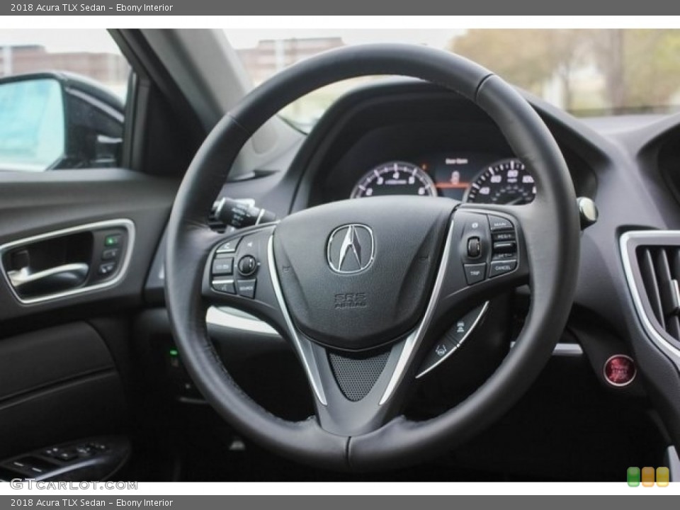 Ebony Interior Steering Wheel for the 2018 Acura TLX Sedan #124451960