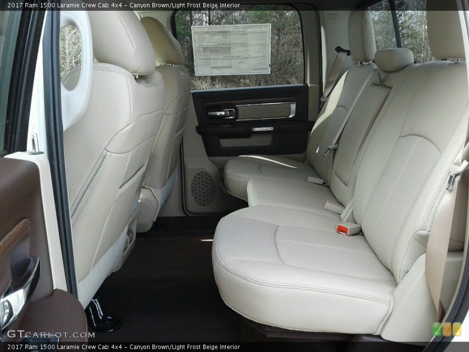 Canyon Brown/Light Frost Beige Interior Rear Seat for the 2017 Ram 1500 Laramie Crew Cab 4x4 #124467915