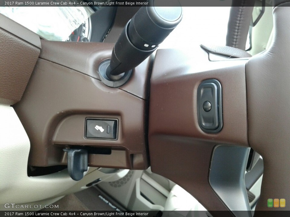 Canyon Brown/Light Frost Beige Interior Controls for the 2017 Ram 1500 Laramie Crew Cab 4x4 #124468128