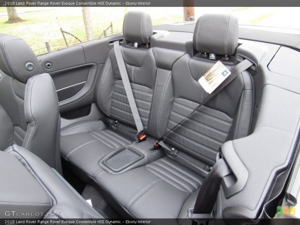 Ebony Interior Rear Seat for the 2018 Land Rover Range Rover Evoque Convertible HSE Dynamic #124469289