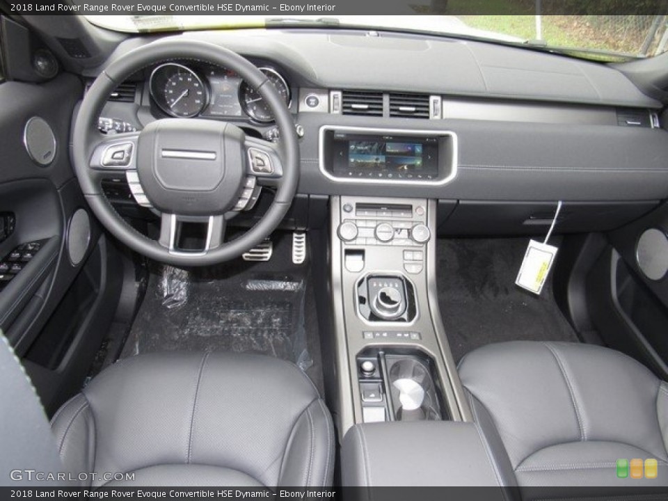 Ebony Interior Dashboard for the 2018 Land Rover Range Rover Evoque Convertible HSE Dynamic #124469307
