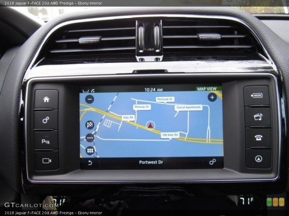 Ebony Interior Navigation for the 2018 Jaguar F-PACE 20d AWD Prestige #124470003