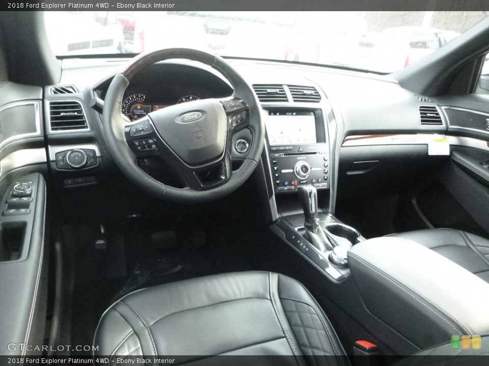 Ebony Black Interior Dashboard for the 2018 Ford Explorer Platinum 4WD #124486283