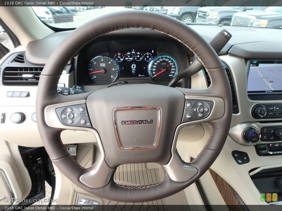Cocoa/Shale Interior Steering Wheel for the 2018 GMC Yukon Denali 4WD #124503550
