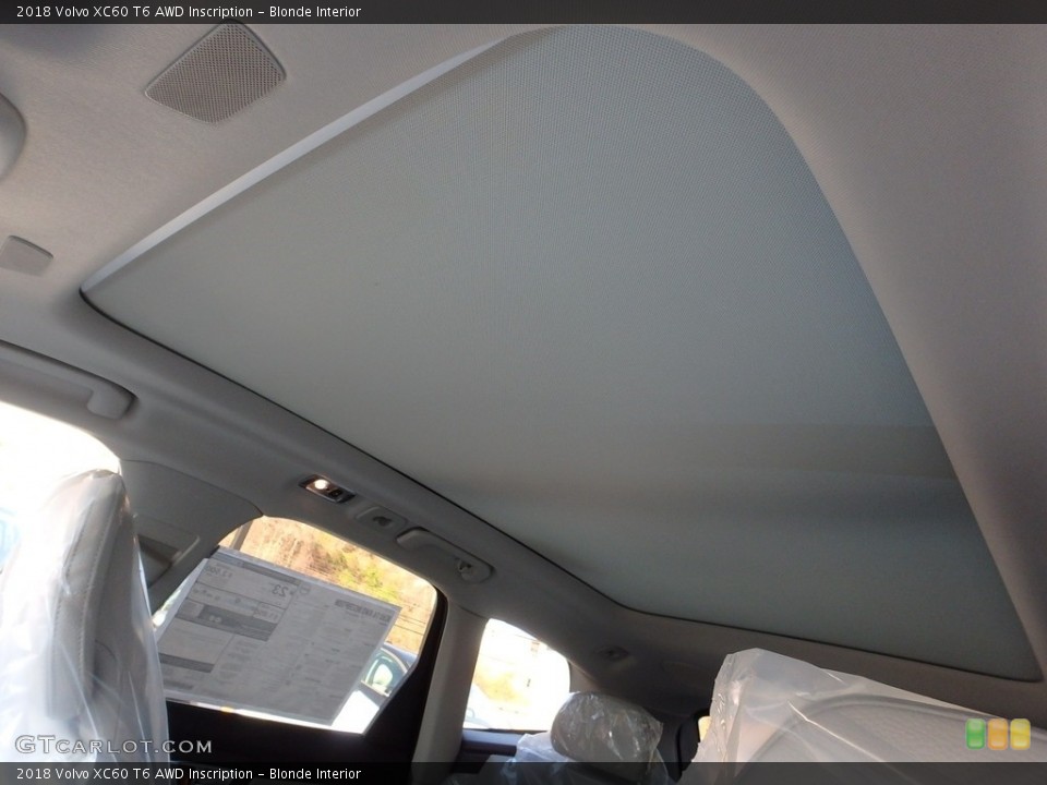 Blonde Interior Sunroof for the 2018 Volvo XC60 T6 AWD Inscription #124509954