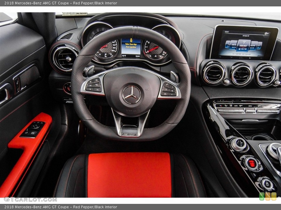 Red Pepper/Black Interior Steering Wheel for the 2018 Mercedes-Benz AMG GT Coupe #124512078