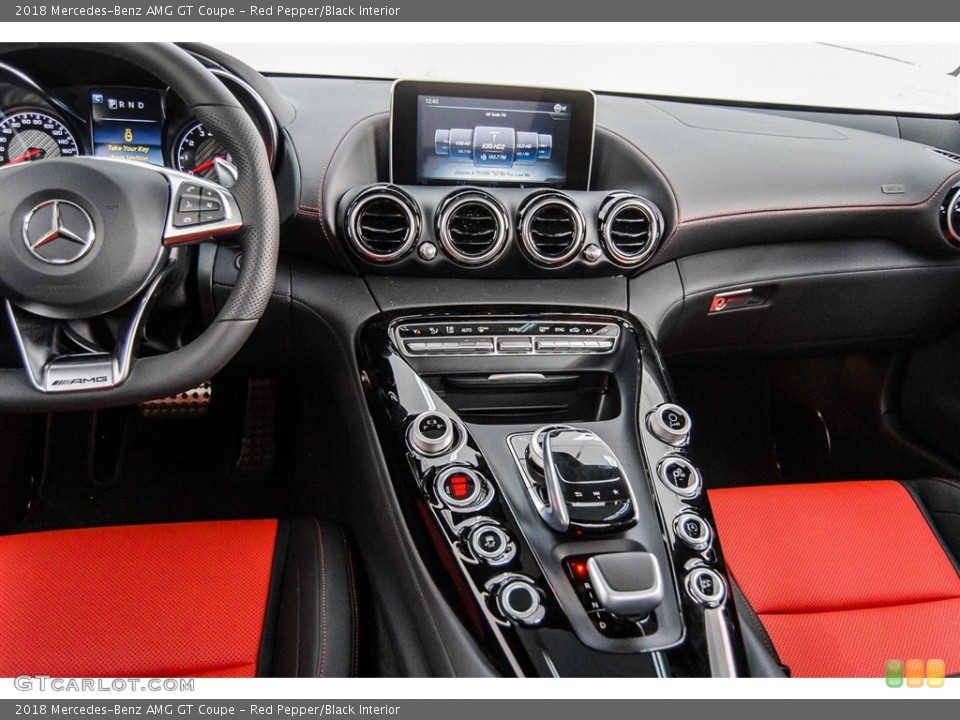 Red Pepper/Black Interior Controls for the 2018 Mercedes-Benz AMG GT Coupe #124512111